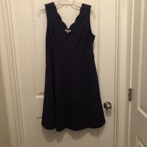 Modcloth Navy Blue Reliably Sweet A-line Dress